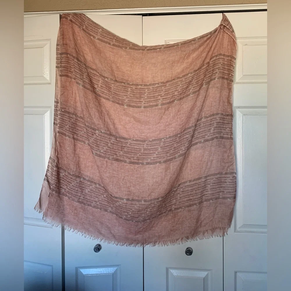 Large Peach Gauze Scarf